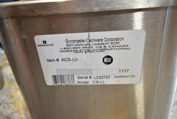 Grindmaster AP-400E Stainless Steel Commercial Countertop Double Coffee Machine w/ Hot Water Dispenser, 2 Metal Brew Basket and Brew Basket Filters. 208/240 Volts, 1 Phase.  - Image 10 of 11