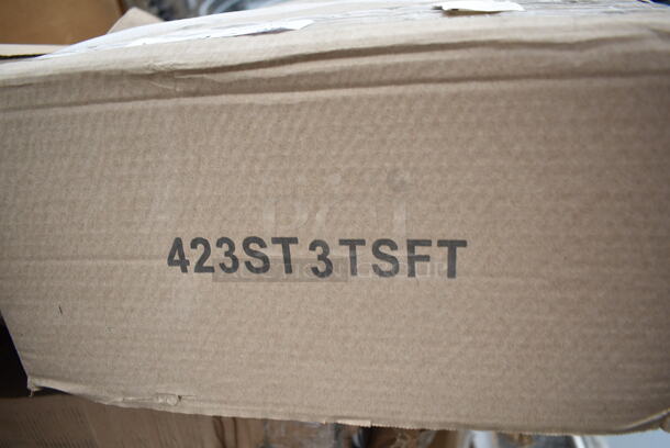 3 BRAND NEW SCRATCH AND DENT! Items; ServIt 423ST3TSFT Tubular Fixed Tray Slide for 3-Pan Steam Tables, 600LEGGALV12 20 1/2" Galvanized Steel Leg for Sinks, SS34" Legs. 3 Times Your Bid. May Be Missing Pieces.  - Image 3 of 5
