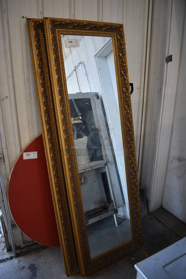 2 Framed Mirrors. 24x2.5x72. 2 Times Your Bid!