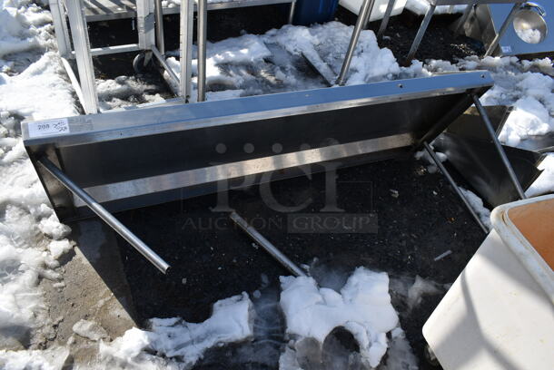 Stainless Steel Commercial Over Shelf for Dish Table. Pole Needs Reattached. - Image 2 of 3