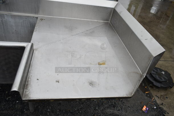 Stainless Steel Commercial Left Side L Shaped Dirty Side Dishwasher Table. Bay 30x20 - Image 6 of 6