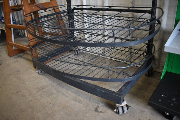 Black Metal 6 Tier Chip Display Rack on Casters. 35x23x56.5 - Image 3 of 3