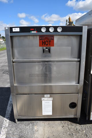 Douglas SD-20-ELEL Stainless Steel Commercial Floor Style Pot / Pan Washer. 480 Volts, 3 Phase. 50x36x70