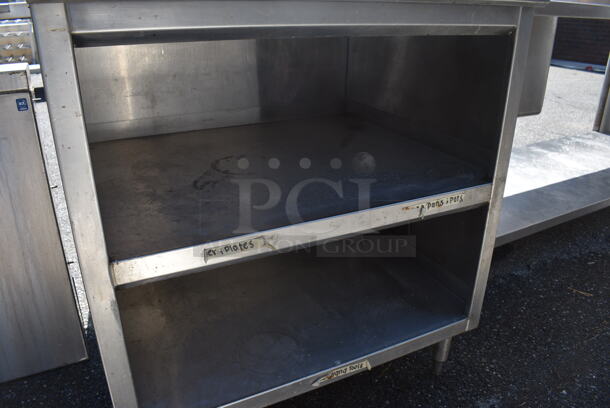 Stainless Steel Commercial Table w/ 2 Under Shelves. 32x42x37 - Image 4 of 4