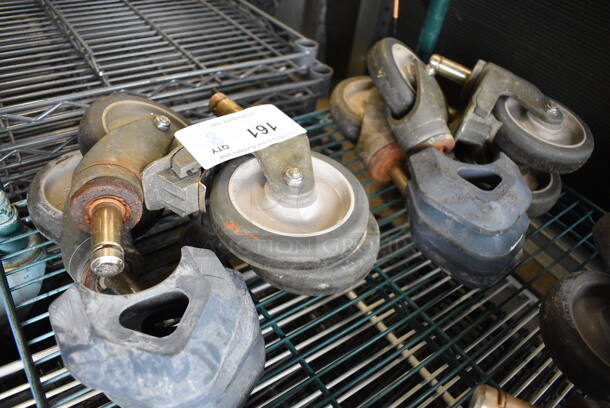 ALL ONE MONEY! Lot of 8 Commercial Casters! 6x3x8 - Image 4 of 4