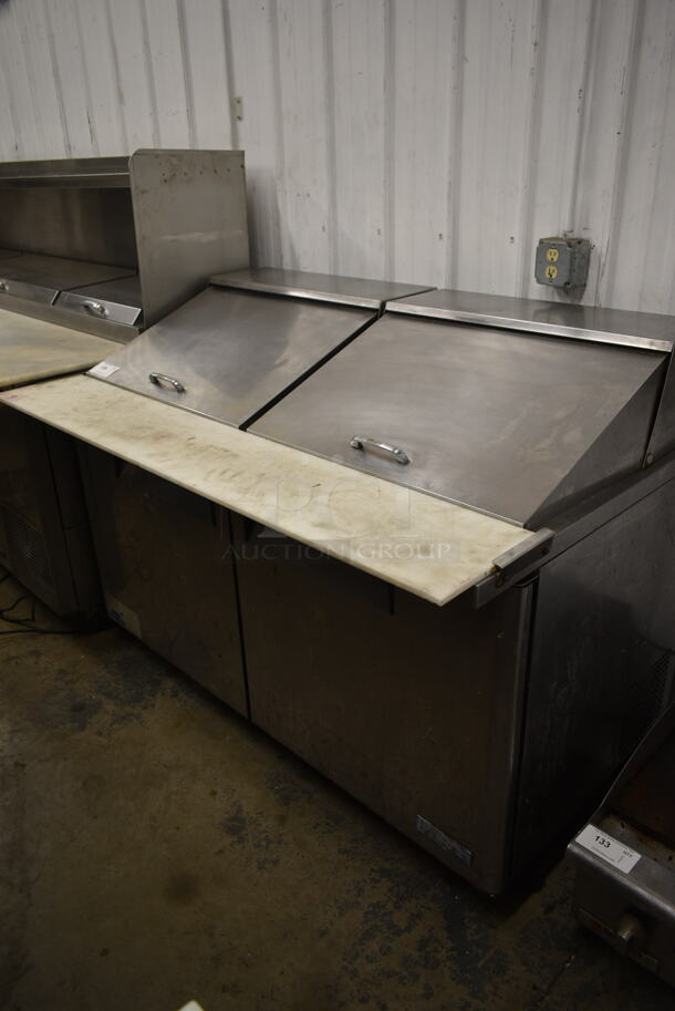 Turbo Air MST-60-24 Stainless Steel Commercial Sandwich Salad Prep Table Bain Marie Mega Top on Commercial Casters. 115 Volts, 1 Phase. Tested and Working! - Image 1 of 8