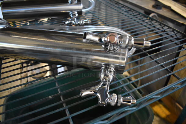 BRAND NEW! Stainless Steel Commercial 2 Head Beer Tower. 5x7x14 - Image 2 of 4