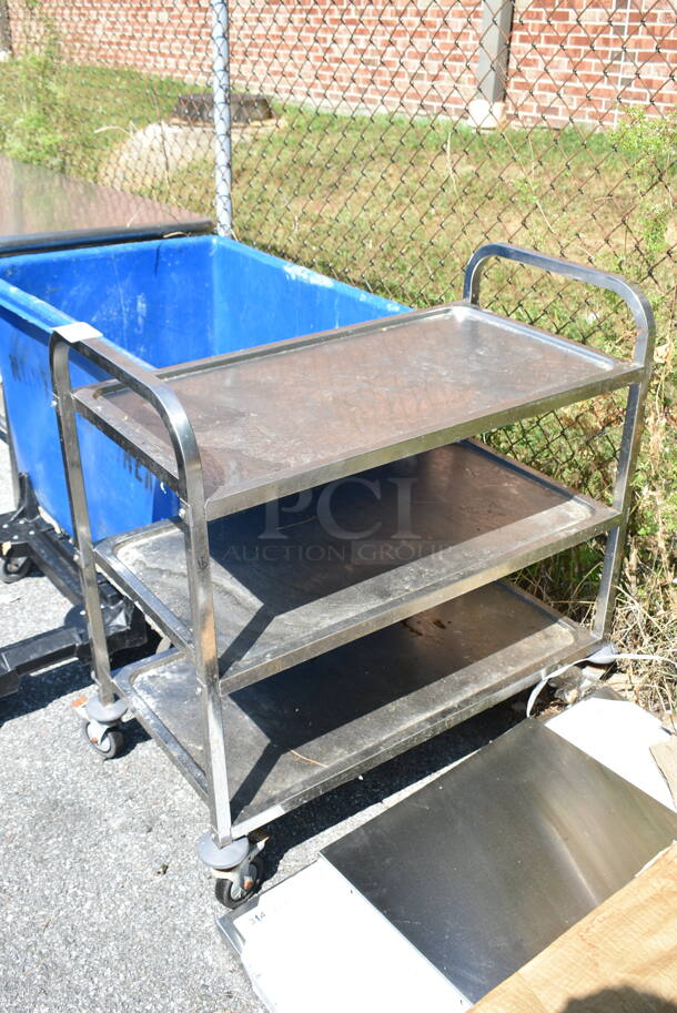 Stainless Steel 3 Tier Cart on Commercial Casters.  - Image 4 of 4
