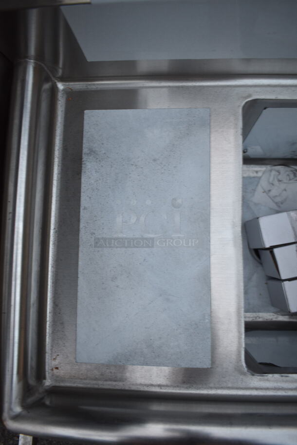 BRAND NEW SCRATCH AND DENT! Steelton 522CS31014LR 54" 18-Gauge Stainless Steel Three Compartment Commercial Sink with 2 Drainboards - 10" x 14" x 12" Bowls. No Legs.  - Image 6 of 7