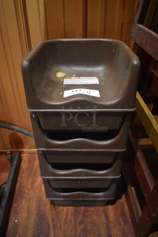 4 Brown Poly Booster Seats. 11x12x8. 4 Times Your Bid! (bar)