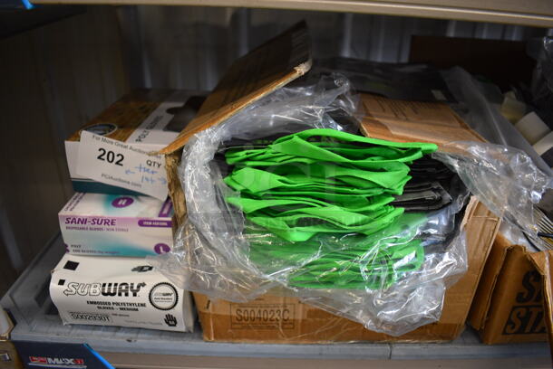 ALL ONE MONEY! Lot of Various Items Including Bags, Gloves, Rolls of Plastic Wrap and Lights! - Image 2 of 5