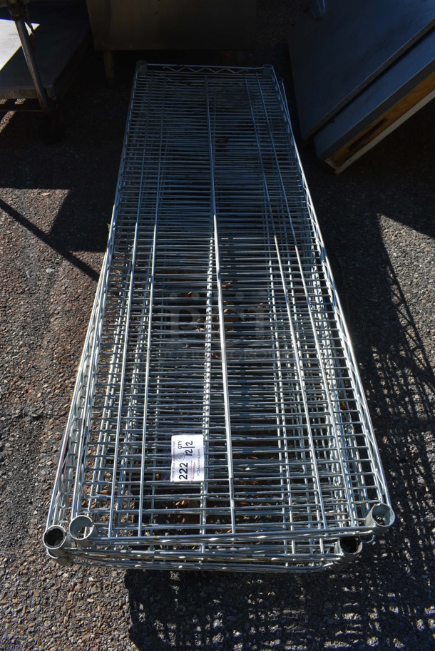 ALL ONE MONEY! Lot of 5 Chrome Finish Wire Shelves. 60x18x1.5 - Image 2 of 3