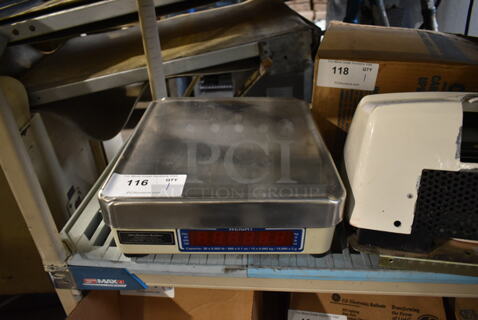 Atron POS-30RB Metal Commercial Countertop 30 Pound Capacity Food Portioning Scale. Cannot Test Due To Missing Power Cord 