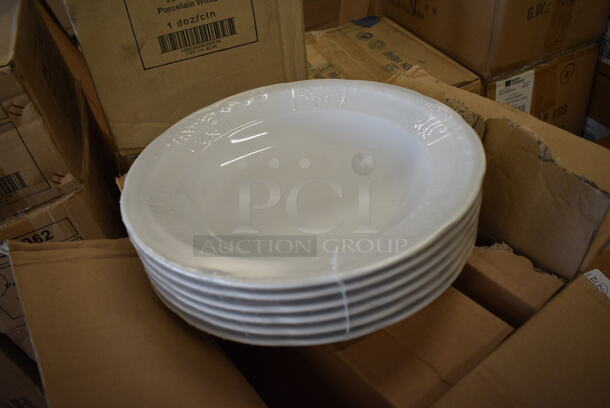 36 BRAND NEW IN BOX! Tuxton CHD-116 White Ceramic Pasta Plates. 12x12x2. 36 Times Your Bid! - Image 2 of 4