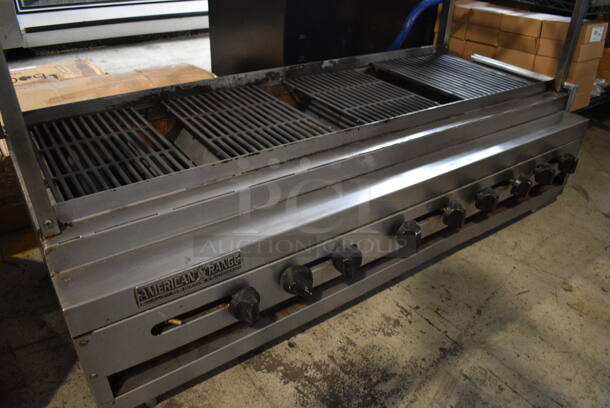 American Range Stainless Steel Commercial Gas Powered Charbroiler Grill w/ Over Shelf. 60x28x40 - Image 7 of 7