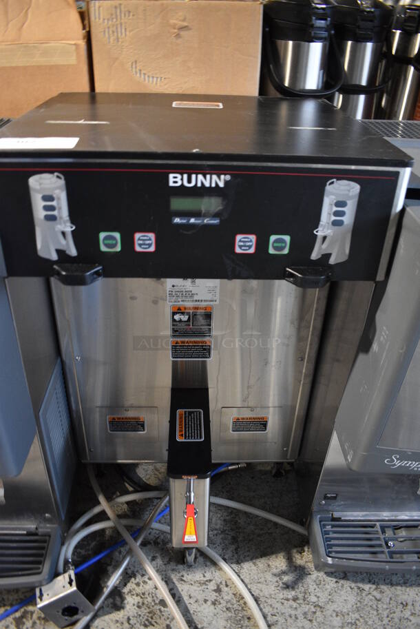 2017 Bunn DUAL TF DBC Metal Commercial Countertop Coffee Machine w/ Hot Water Dispenser. 120/208-240 Volts, 1 Phase. 22x22x36