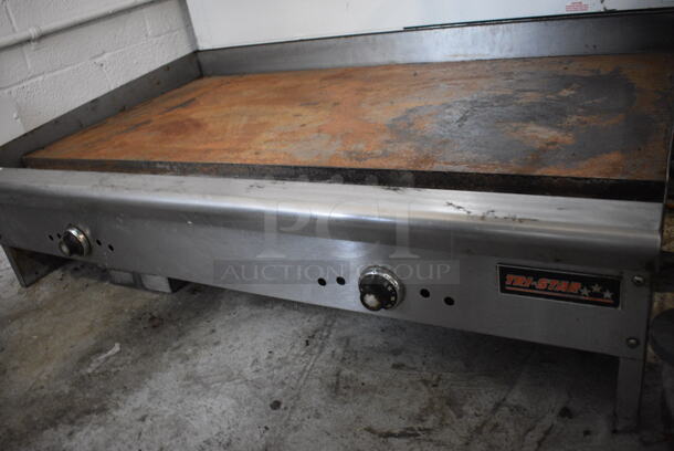 Tri-Star Stainless Steel Commercial Countertop Natural Gas Powered Flat Top Griddle. 48x32.5x13.5 - Image 2 of 5