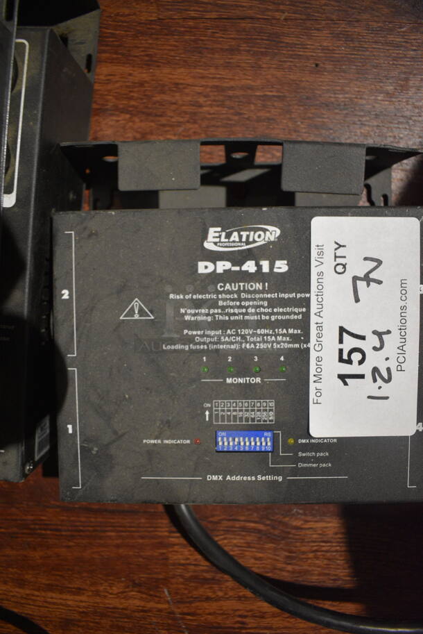 7 Various Digital Power Packs Including Elation DP-415, Techni-Lux and American DJ PP-DMX-20L. Includes 8.5x10.5x2. 7 Times Your Bid! (bar) - Image 4 of 7