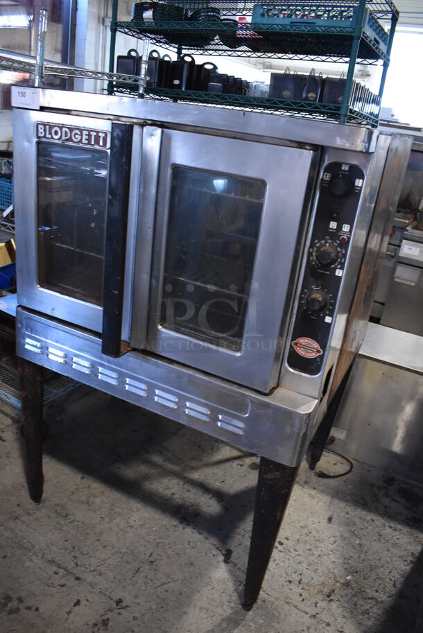 Blodgett Stainless Steel Commercial Gas Powered Full Size Convection Oven w/ View Through Doors, Metal Oven Racks and Thermostatic Controls on Metal Legs. 38x39x58 - Image 2 of 6