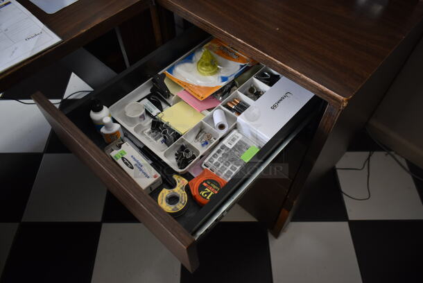 ALL ONE MONEY! ROOM LOT of Various Items Including Desk, Cabinet and Chair. Does Not Include Computer or Printer. BUYER MUST REMOVE. (front hallway) - Image 11 of 12