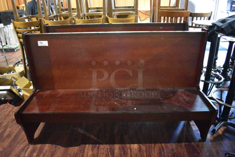 2 Wooden Single Sided Bench. 72x23x42. 2 Times Your Bid! (lounge)