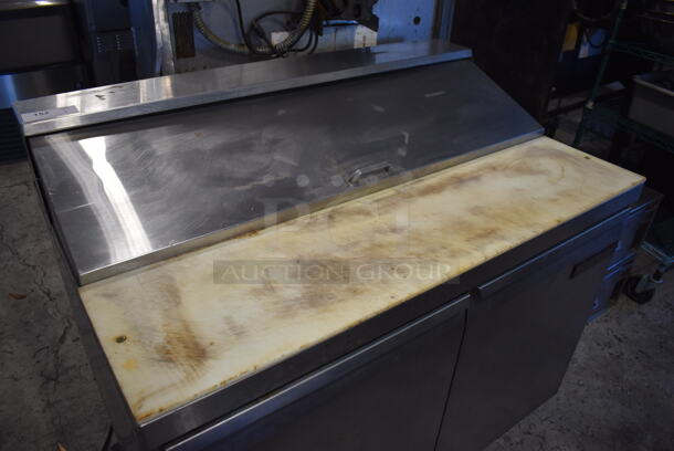 Continental SW48-12 Stainless Steel Commercial Sandwich Salad Prep Table Bain Marie Mega Top on Commercial Casters. 115 Volts, 1 Phase. 48x30x42. Tested and Working! - Image 2 of 7