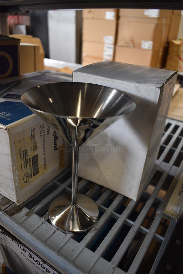 2 BRAND NEW IN BOX! Stainless Steel Martini Glasses. 5.5x5.5x8. 2 Times Your Bid! - Image 2 of 2