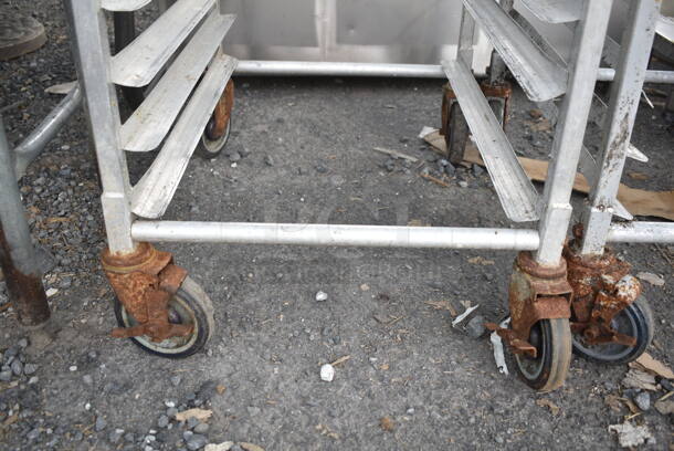 Metal Commercial Pan Transport Rack on Commercial Casters.  - Image 2 of 3