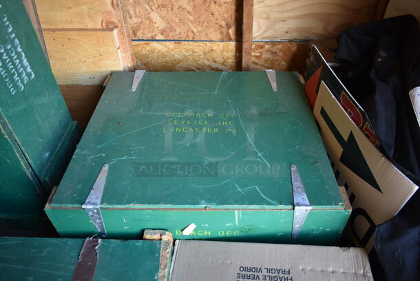 ALL ONE MONEY! Lot of Various Items Including Wooden Boxes of Metal Rods and Glasses. BUYER MUST REMOVE. (shed #3) - Image 2 of 8