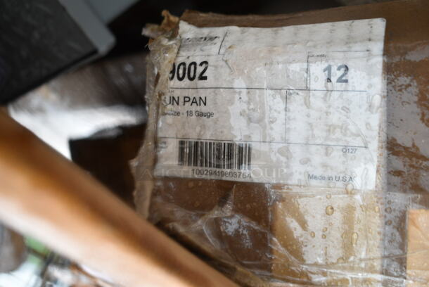BRAND NEW SCRATCH AND DENT! Box of 12 9369002 Vollrath 9002 Wear-Ever Full Size 18 Gauge 18" x 26" Wire in Rim Aluminum Bun / Sheet Pan - Image 3 of 3