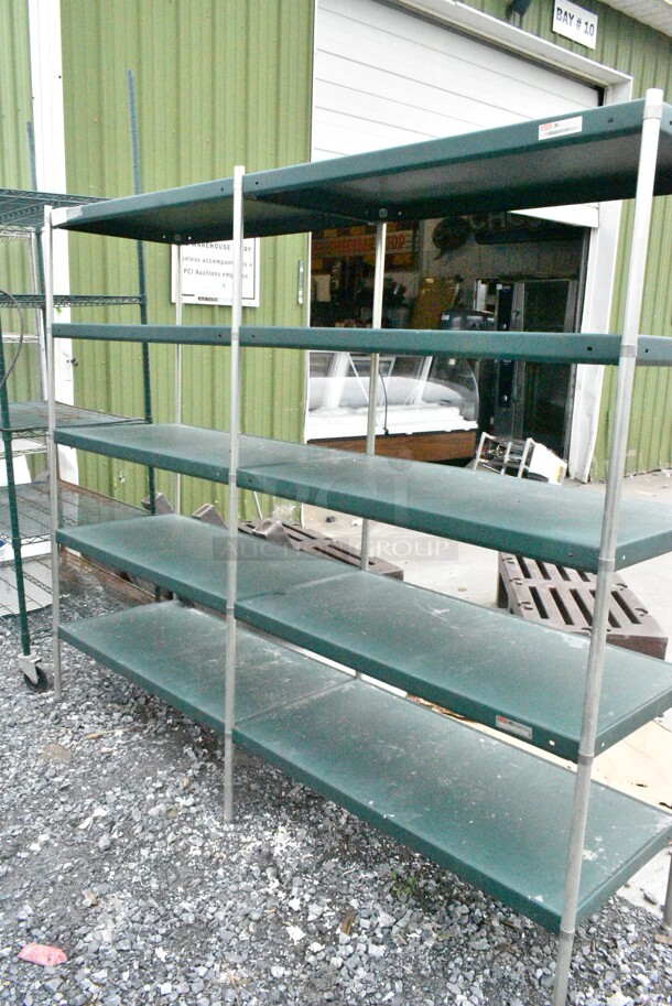 Metal 5 Tier Shelving Unit. BUYER MUST DISMANTLE. PCI CANNOT DISMANTLE FOR SHIPPING. PLEASE CONSIDER FREIGHT CHARGES.
 - Image 1 of 7