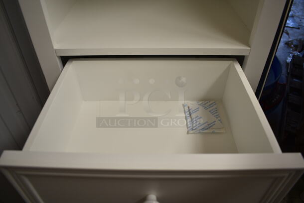 2 Pieces of White Furniture; Cabinet and Freemont Linen Cabinet. 2 Times Your Bid! - Image 9 of 12