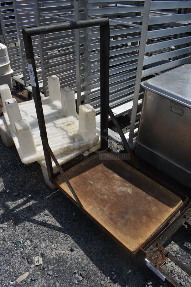 Metal Cart on Commercial Casters. 19x27x40