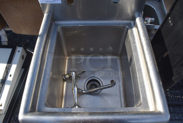 Stainless Steel Commercial Single Bay Sink w/ Faucet and Handles. 19x21.5x42 - Image 4 of 5
