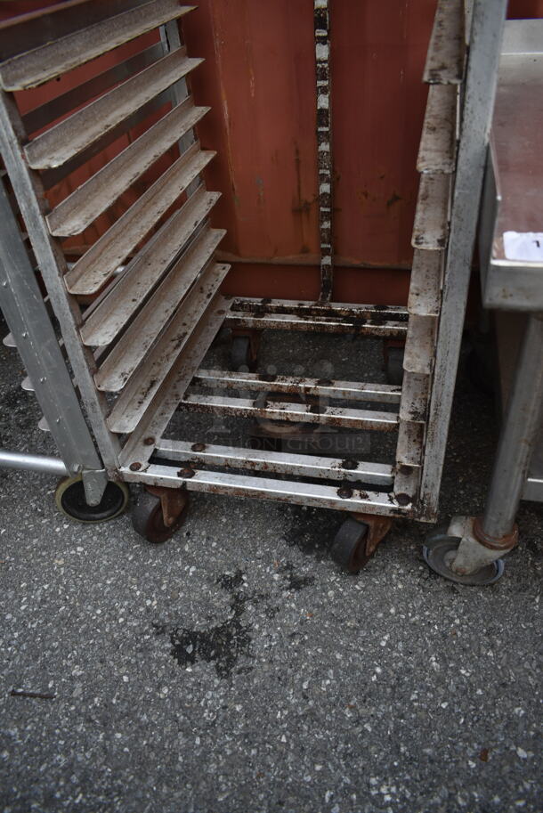 Metal Commercial Pan Transport Rack on Commercial Casters.  - Image 2 of 3
