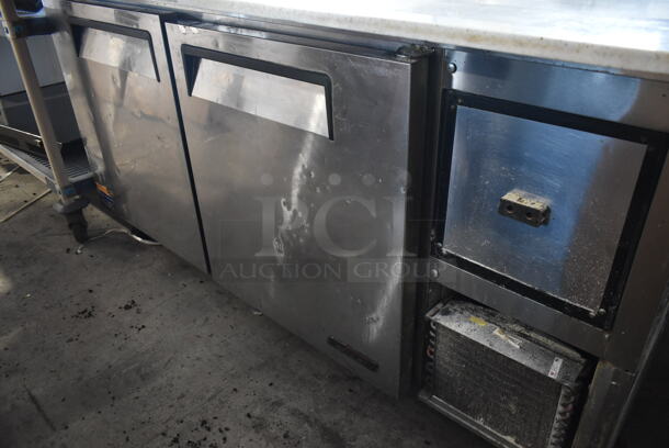 Turbo Air TPR-67SD Stainless Steel Commercial Pizza Prep Table on Commercial Casters. 115 Volts, 1 Phase. Tested and Working! - Image 5 of 9