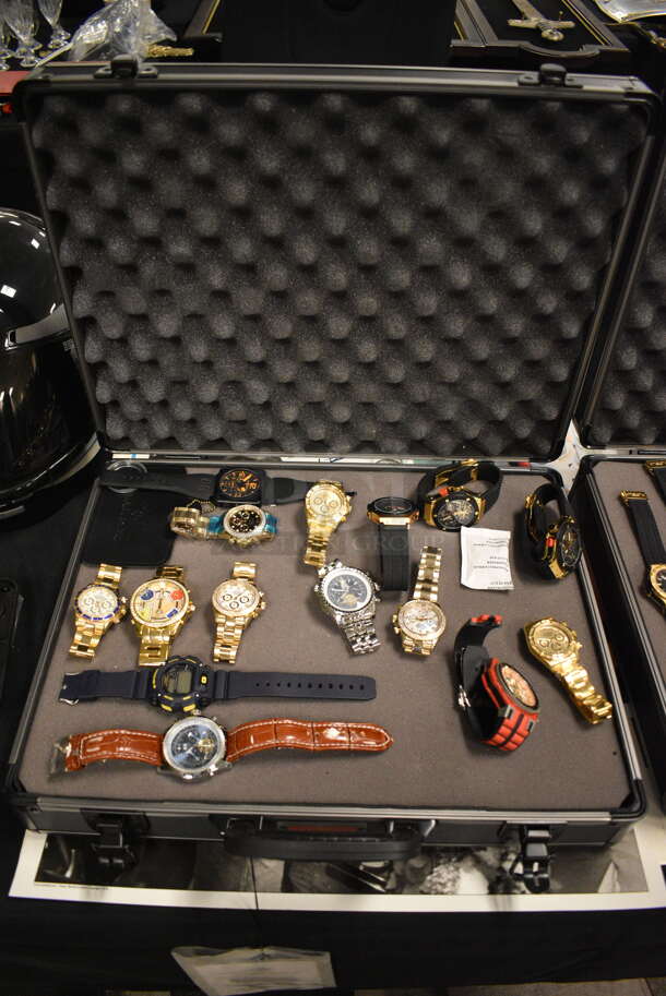 15 Replica Watches in NEW Winchester Case. 15 Times Your Bid! - Image 1 of 12