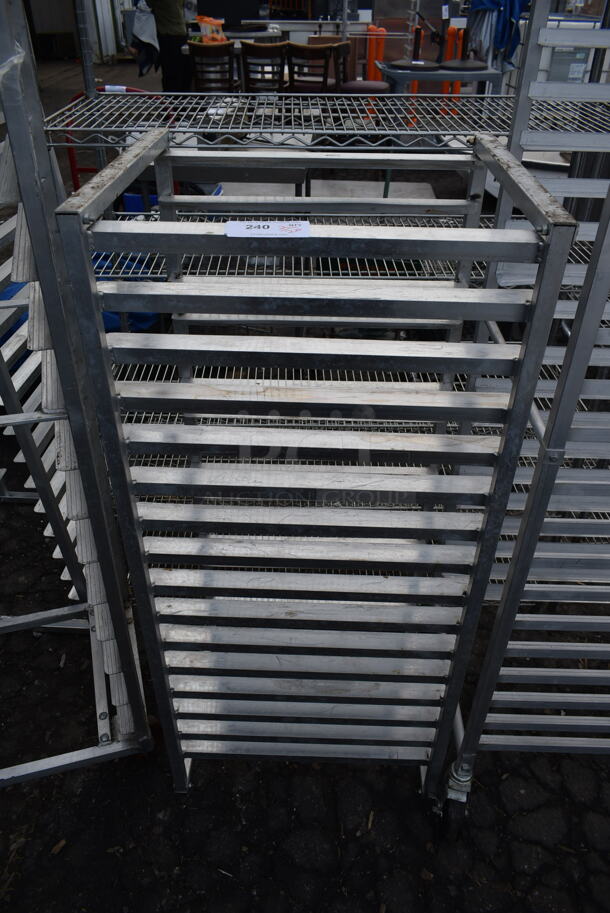 Metal Commercial Pan Transport Rack on Commercial Casters. - Image 1 of 3