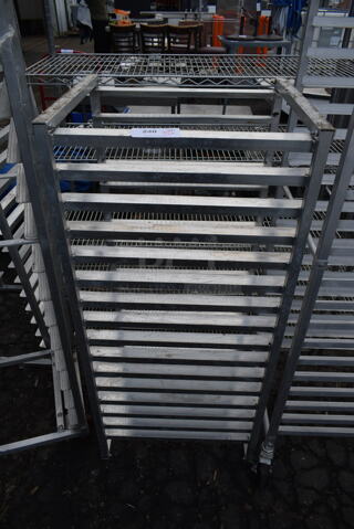 Metal Commercial Pan Transport Rack on Commercial Casters.