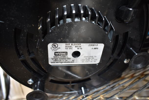 BRAND NEW SCRATCH AND DENT! 2023 Warring BB155 Metal Commercial Countertop 3/4 HP Drink Blender w/ Pitcher. 120 Volts, 1 Phase. Tested and Working! - Image 5 of 7