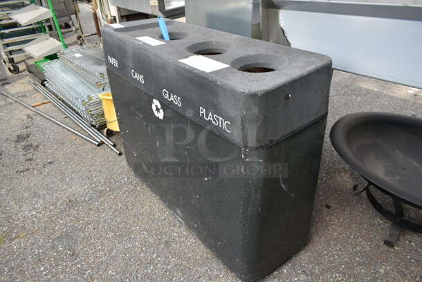Gray/Black Poly Trash / Recycling Shell - Image 2 of 4