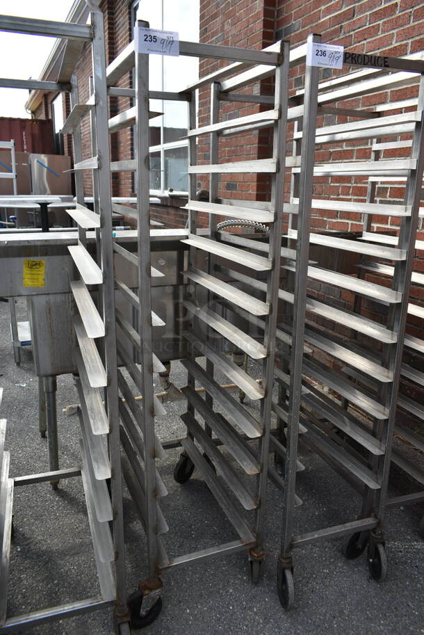 Metal Commercial Pan Transport Rack on Commercial Casters. - Image 2 of 2