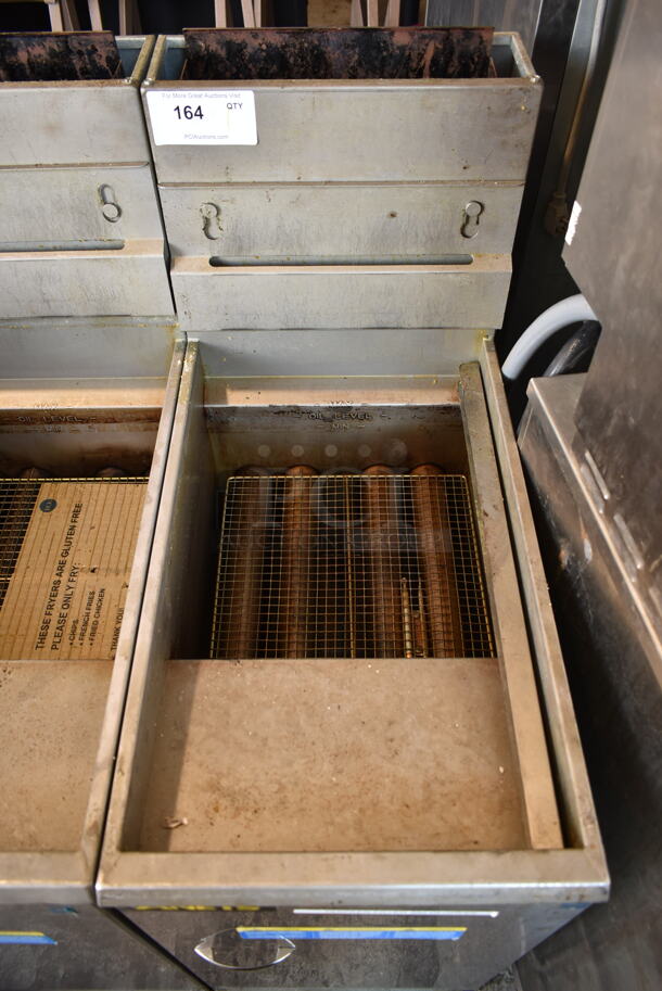 2020 Anets 45AS Stainless Steel Commercial Floor Style Natural Gas Powered Deep Fat Fryer. 122,000 BTU. - Image 2 of 6