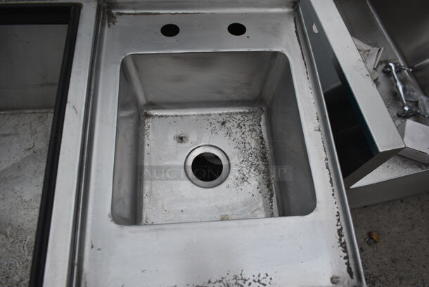 BRAND NEW SCRATCH AND DENT! Stainless Steel Commercial Ice Bin w/ Sink Bay, Shelf and Double Speed Well. - Image 6 of 7