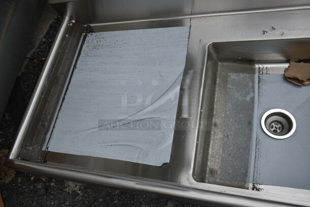 BRAND NEW SCRATCH AND DENT! Regency 600UDT50R Stainless Steel Commercial Single Bay Sink w/ Left Side Drain Board.  - Image 4 of 6