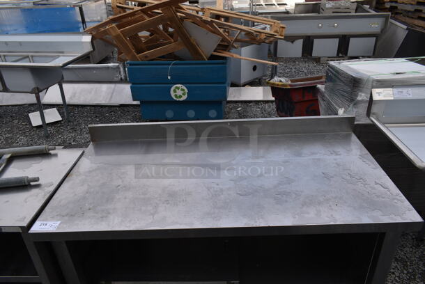 Stainless Steel Commercial Table w/ Back Splash and Under Shelf - Image 2 of 5