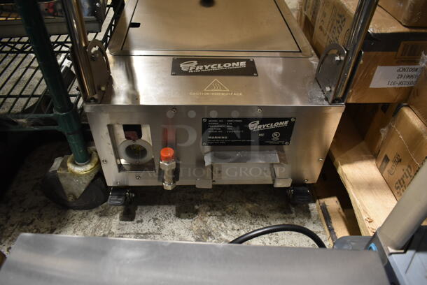 BRAND NEW SCRATCH AND DENT! 2023 Fryclone 259FLTRM50 Stainless Steel Commercial 70 Pound Oil Filtration System on Commercial Casters. 120 Volts, 1 Phase.  - Image 4 of 5