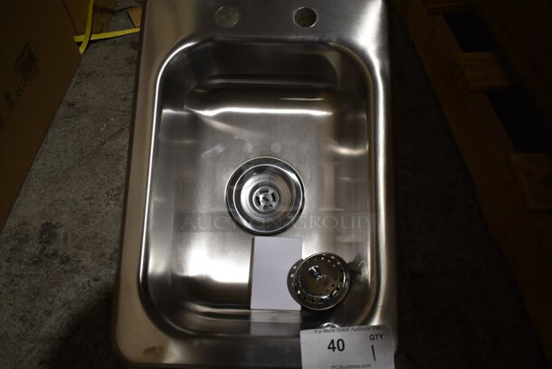 BRAND NEW SCRATCH AND DENT! Stainless Steel Commercial Single Bay Drop In Sink. - Image 2 of 4