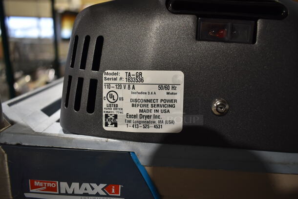 ALL ONE MONEY! Lot of 3 BRAND NEW Various Excel Wall Mount Air Dryers, Models TA-GR, TA-ABSH and TA-GRH. 110-120 Volts, 1 Phase.  - Image 3 of 11