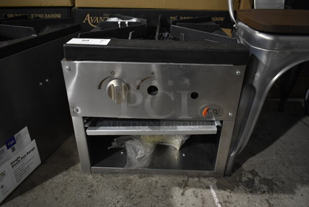 BRAND NEW SCRATCH AND DENT! Cooking Performance Group CPG 351CPGSP18L Stainless Steel Commercial Countertop Propane Gas Powered Single Burner Stock Pot Range. 80,000 BTU.  - Image 3 of 4